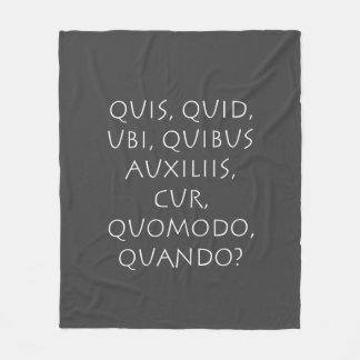 Couverture Polaire Quis Quid Ubi Quibus Auxiliis Cur Quomodo Quando