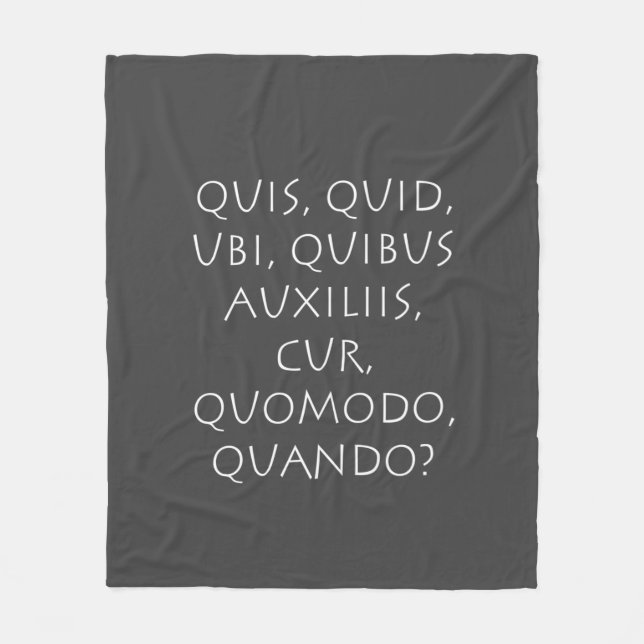 Couverture Polaire Quis Quid Ubi Quibus Auxiliis Cur Quomodo Quando (Devant)