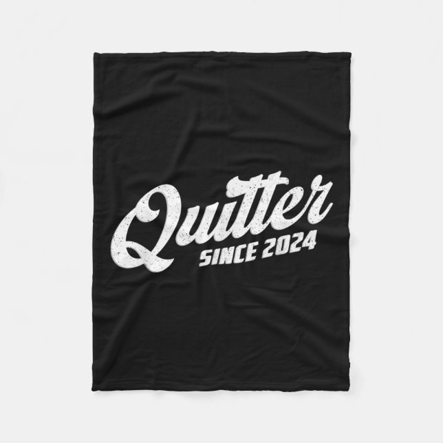 Couverture Polaire Quitter Since 2024 Non-smoker Quit Smoking  (Devant)