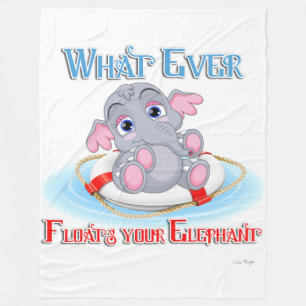 Couverture Polaire Quoi qu'il flotte votre bébé éléphant
