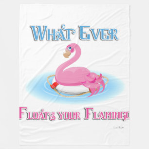 Couverture Polaire Quoi qu'il flotte votre Flamant rose 2