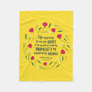 Couverture Polaire Quota de Charlotte Bronte Jane Eyre Floral Life Bo