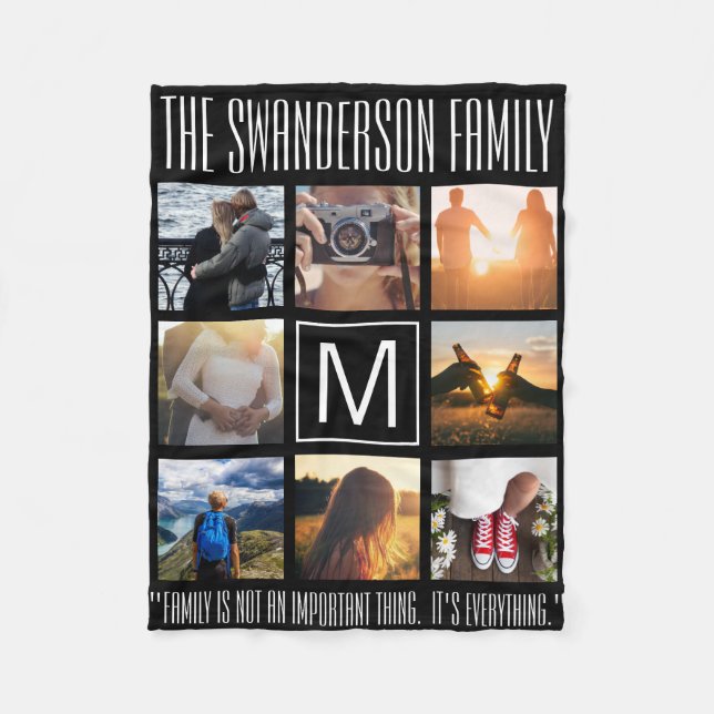 Couverture Polaire Quote de trame Monogramme 8 (Devant)