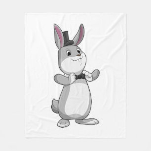 Couverture Polaire Rabbit avec chapeau et cravate de la ceinture
