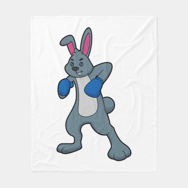 Couverture Polaire Rabbit en boîte avec gants de boxe (Devant)