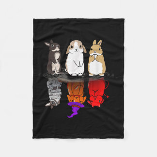 Couverture Polaire Rabbit Halloween Reflect Rabbit Halloween Mirror B