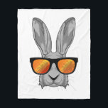 Couverture Polaire Rabbit with Sunglasses<br><div class="desc">This design is the perfect gift for a birthday,  Christmas and other celebrations. It is suitable for women,  men and kids.</div>