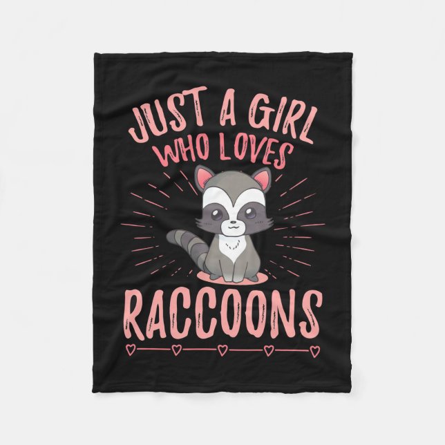 Couverture Polaire Raccoon Lover Just A Girl Who Loves Raccoon (Devant)