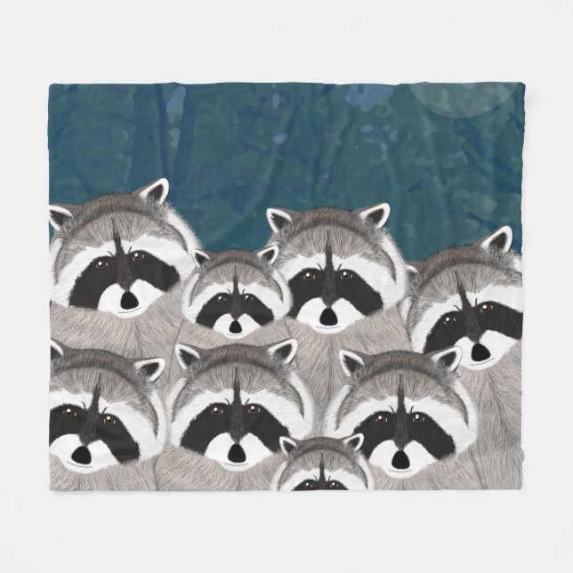 Couverture polaire Raccoons (Devant (Horizontal))