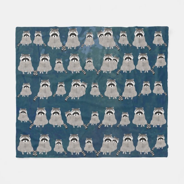 Couverture polaire Raccoons (Devant (Horizontal))