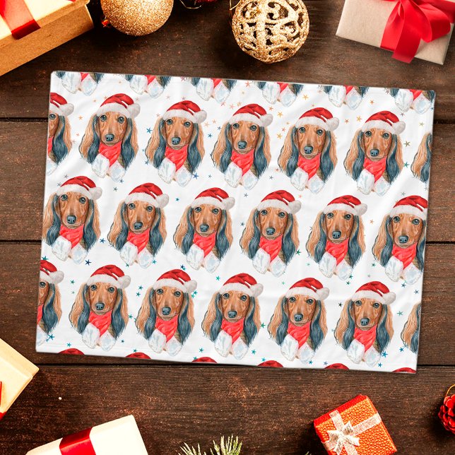 Couverture Polaire Race de chien Dachshund Noël (Créateur téléchargé)