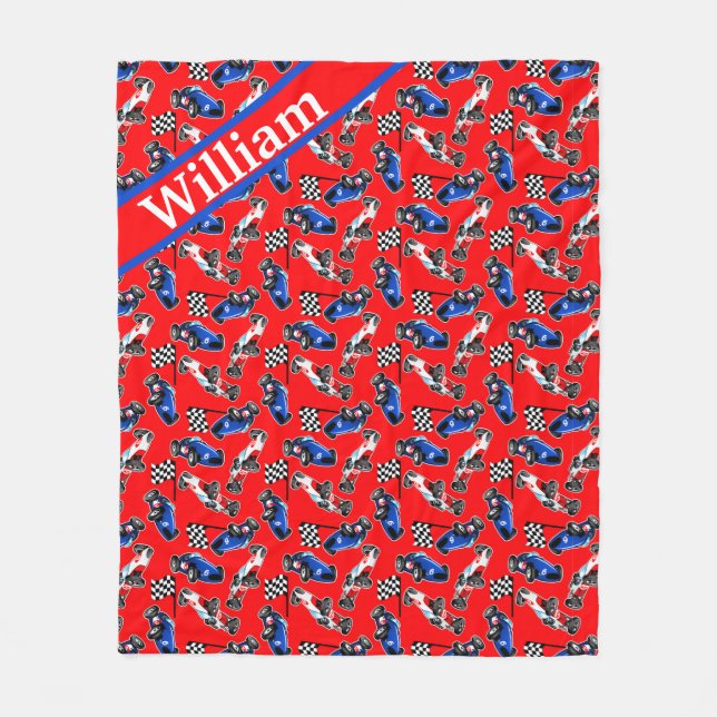 Couverture Polaire Racecar personnalisé (Devant)