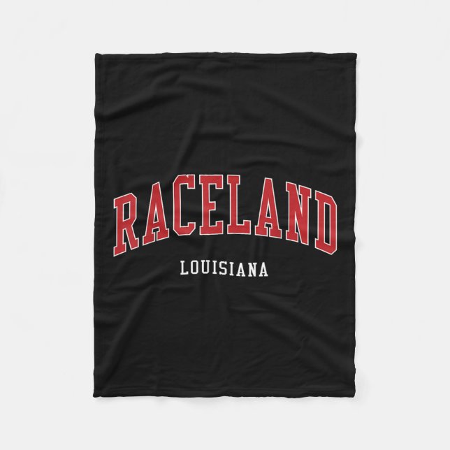 Couverture Polaire Raceland Louisiana College University Style (Devant)