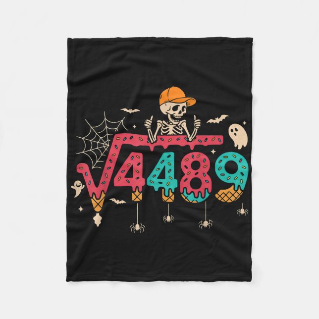 Couverture Polaire Racine carrée 4489 Prof de maths drôle 67 Meme Hal (Devant)