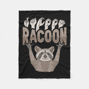 Couverture Polaire Racoon Asl Gesture main Sourds Acteurs de perte d'