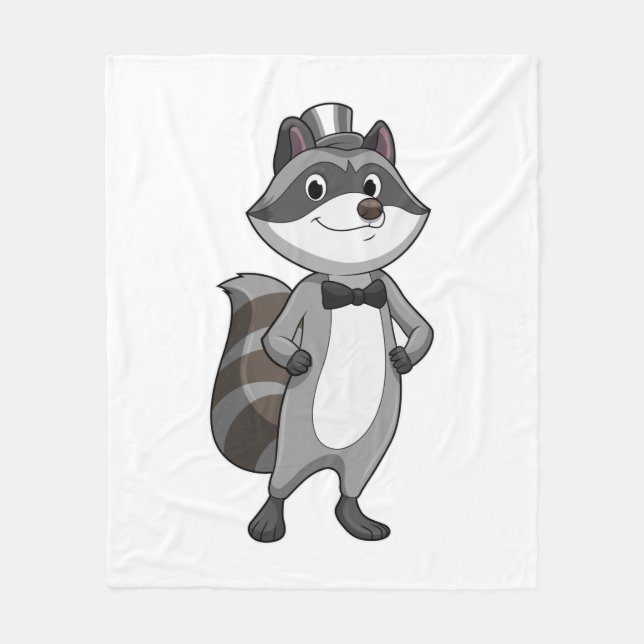 Couverture Polaire Racoon comme groom avec Cravate (Devant)