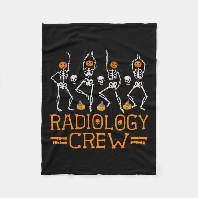 Couverture Polaire Radiologie Crew Dancing Skeleton Citrouille Fun Ha (Devant)