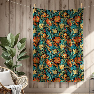 Couverture Polaire Raffiné Morris Botanique Motifs Floraux Iconiques