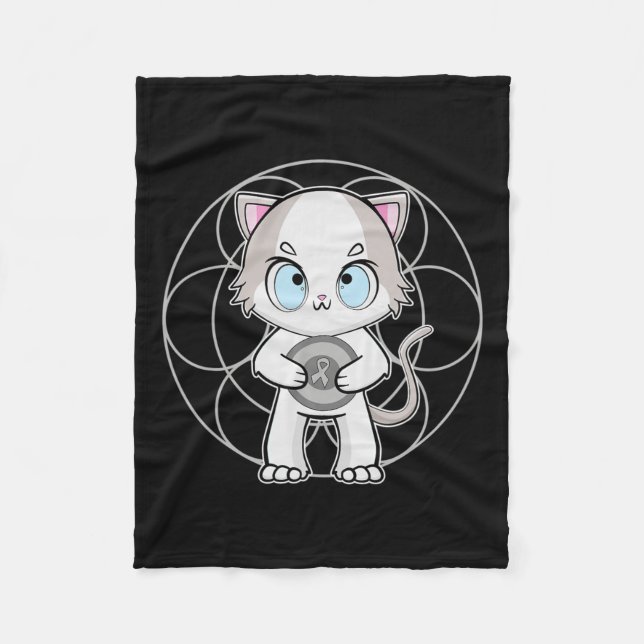 Couverture Polaire Ragdoll Chat Anime Kitten Dyslexie Sensibilisation (Devant)