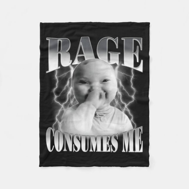 Couverture Polaire Rage Consumes Me Funny Ai Baby Holding Laugh Brain (Devant)