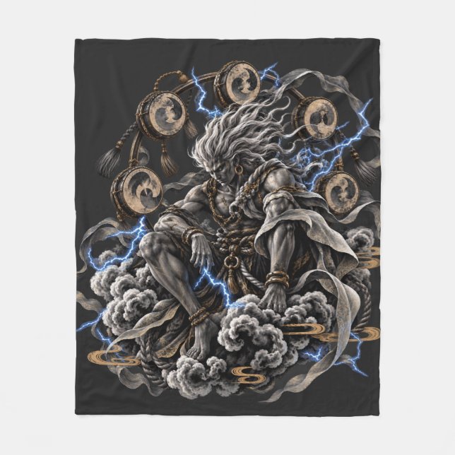 Couverture Polaire Raijin Bleu (Devant)