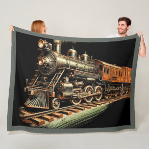 Couverture Polaire Railfan du moteur de train antique