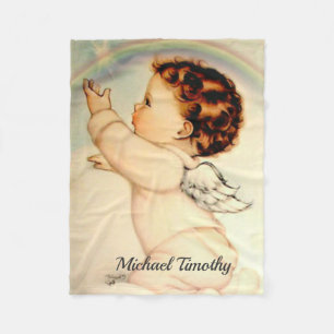 Couverture Polaire Rainbow Baby Angel sur un nuage