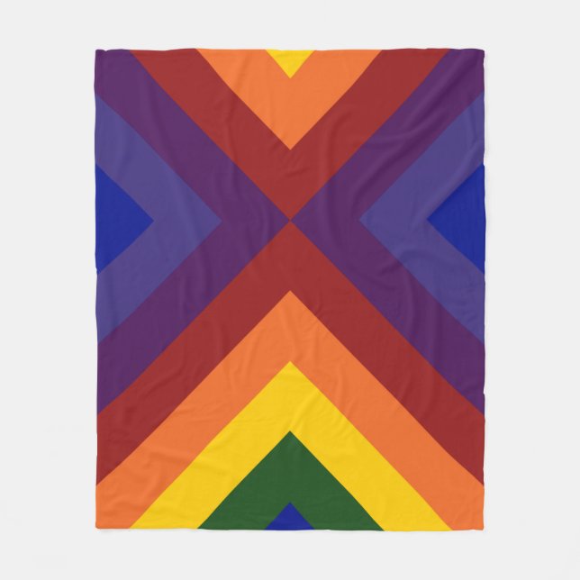 Couverture Polaire Rainbow Chevrons (Devant)