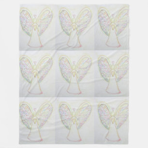 Couverture Polaire Rainbow Hearts Guardian Angel Fleece Blanket