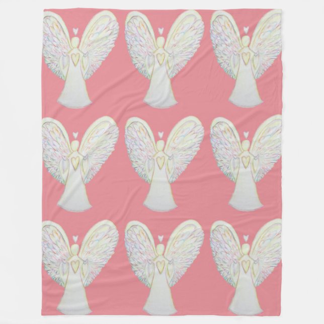 Couverture Polaire Rainbow Hearts Guardian Angel Fleece Blanket (Devant)
