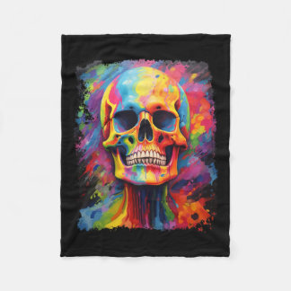 Couverture Polaire Rainbow Skeleton Anatomie effrayant Halloween