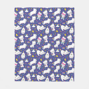 Couverture Polaire Rainbow Unicorn Kitty