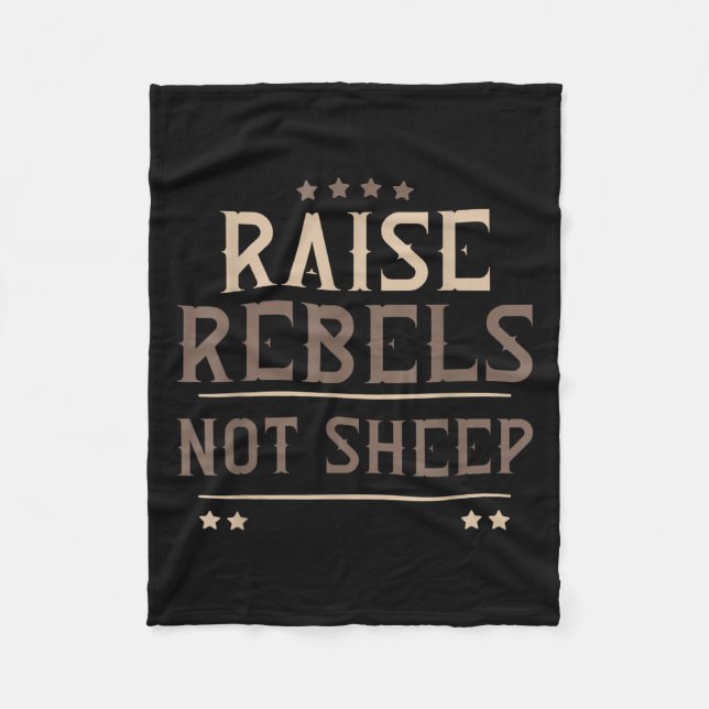 Couverture Polaire Raise Rebels Not Sheep Independent Motivation -  (Devant)