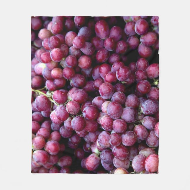 Couverture Polaire Raisins de vin rouge : Arrière-plan luxuriant. (Devant)