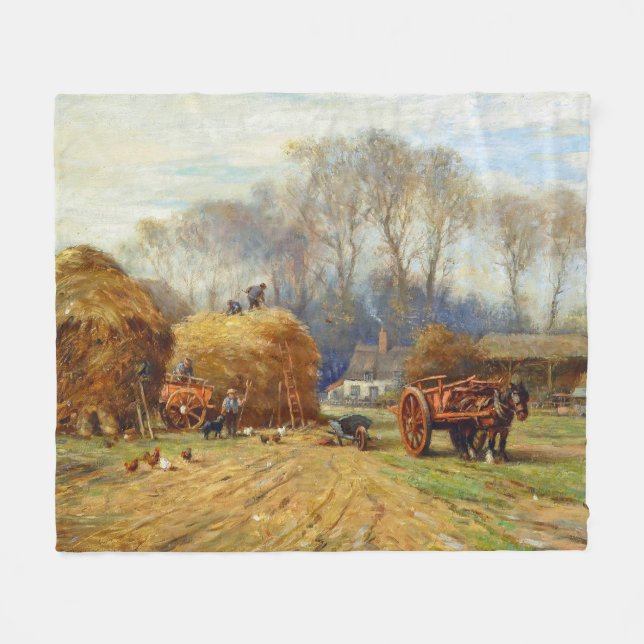 Couverture Polaire Ramener le foin à la ferme Vie William Blacklock (Devant (Horizontal))