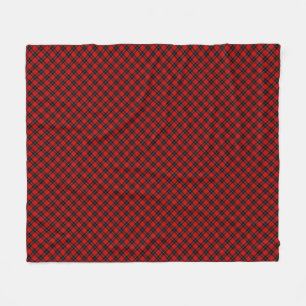 Couverture Polaire Ramsay tartan rouge noir plaid