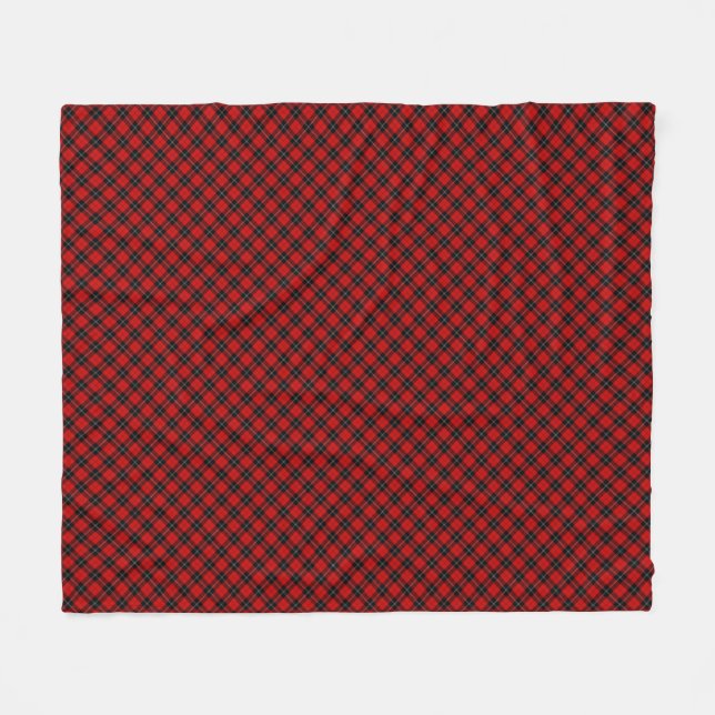 Couverture Polaire Ramsay tartan rouge noir plaid (Devant (Horizontal))