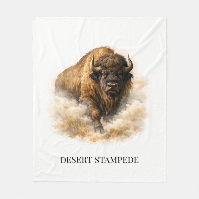 Couverture Polaire  Ranch cosy Western Desert Stampede  (Devant)