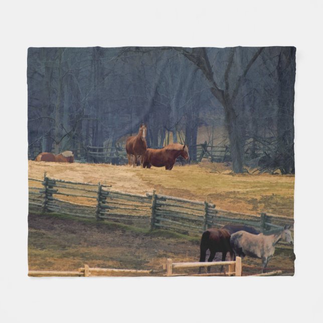 Couverture Polaire Ranch Wilderness Horse (Devant (Horizontal))