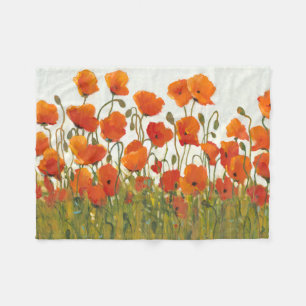 Couverture Polaire Rangées de pavots I