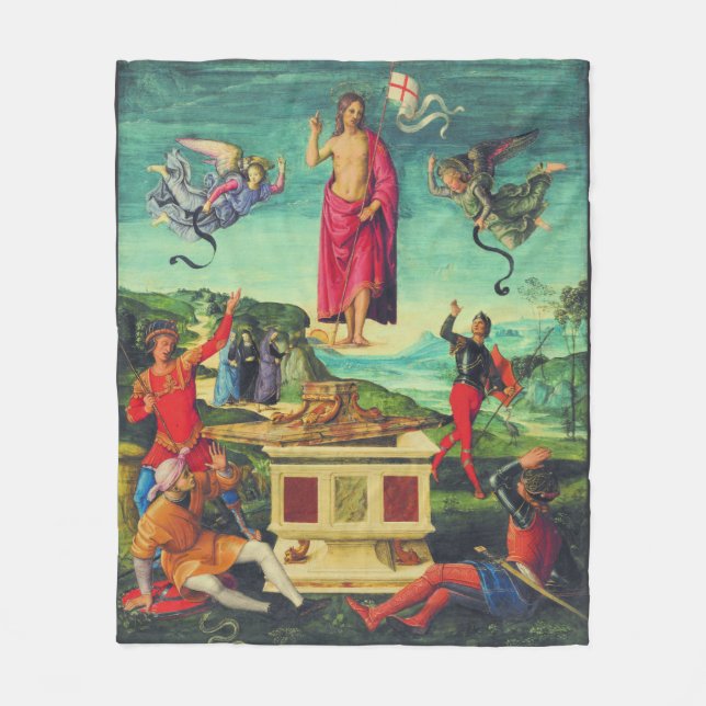 Couverture Polaire Raphael Résurrection de Jésus-Christ Art (Devant)