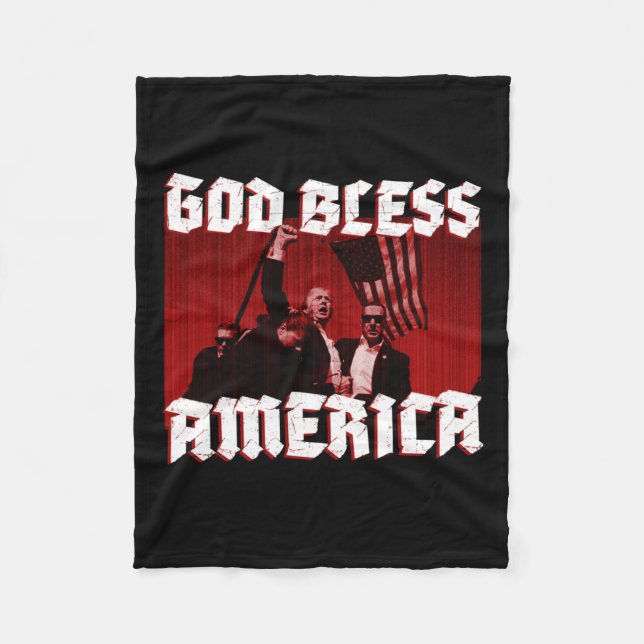 Couverture Polaire Rassemblement Tirant Sur Dieu Béni L'Amérique En 2 (Devant)