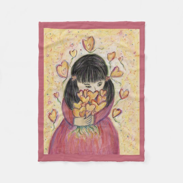 Couverture Polaire Rassembler Coeurs d'Amour Soft Fleece Bébé Blanket (Devant)