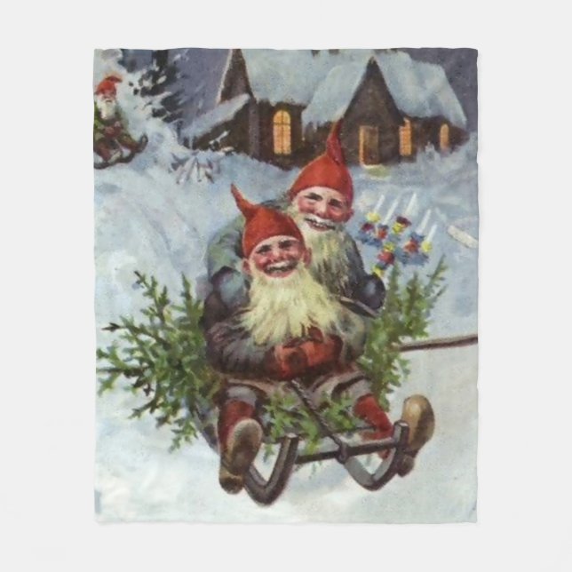 Couverture Polaire "Rassembler des boughs de pin" par Jenny Nystrom (Devant)