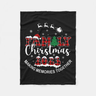 Couverture Polaire Rassembler les souvenirs Buffalo Plaid Family Chri