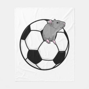 Couverture Polaire Rat avec balle de football