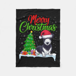 Couverture Polaire Rat Terrier Chien Noël Lumières Arbre de Noël Drôl