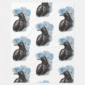 Couverture Polaire Raven Magie Harmonie Totem Harmonie Aquarelle Myst