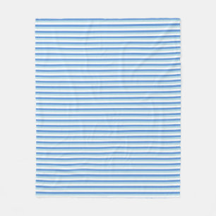 Couverture Polaire Rayé bleu et blanc