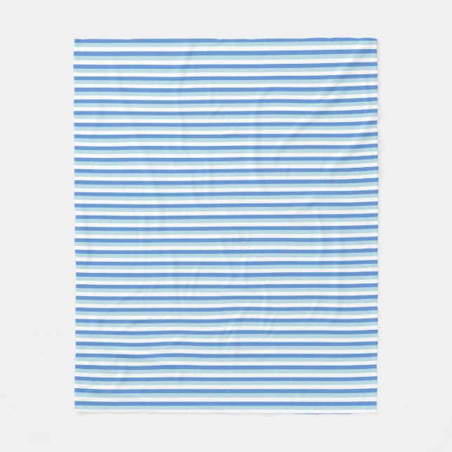 Couverture Polaire Rayé bleu et blanc (Devant)